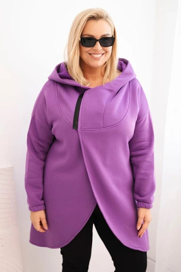 Bluza z krótkim suwakiem PLUS size kolory