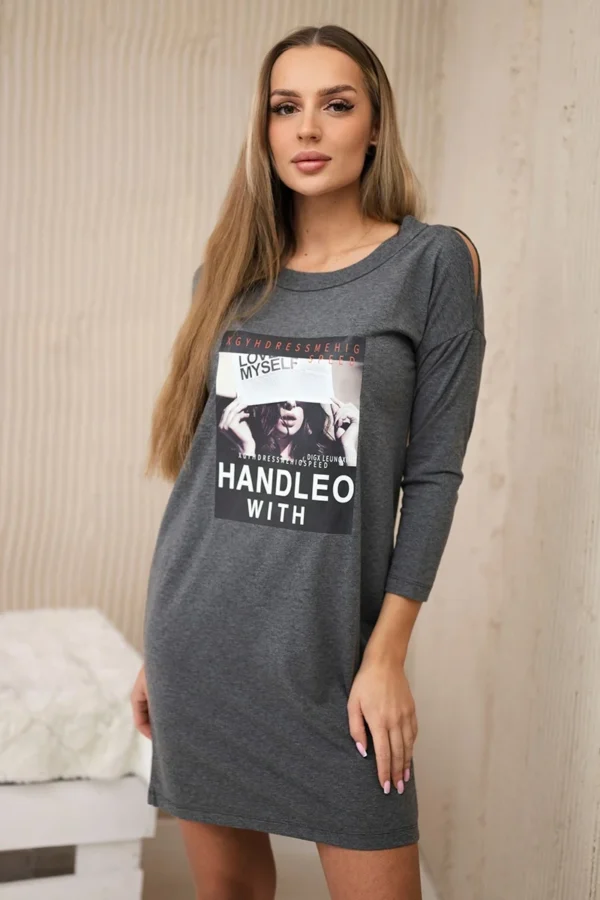 Sukienka z nadrukiem Handle with